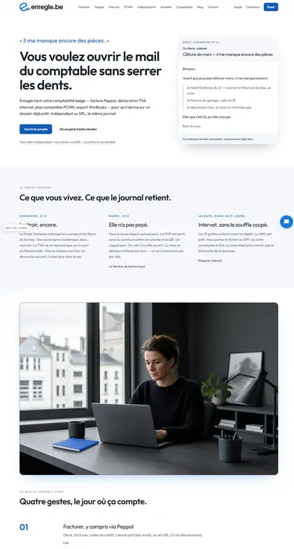 Le site Enregle, que nous avons conçu et mis en ligne
